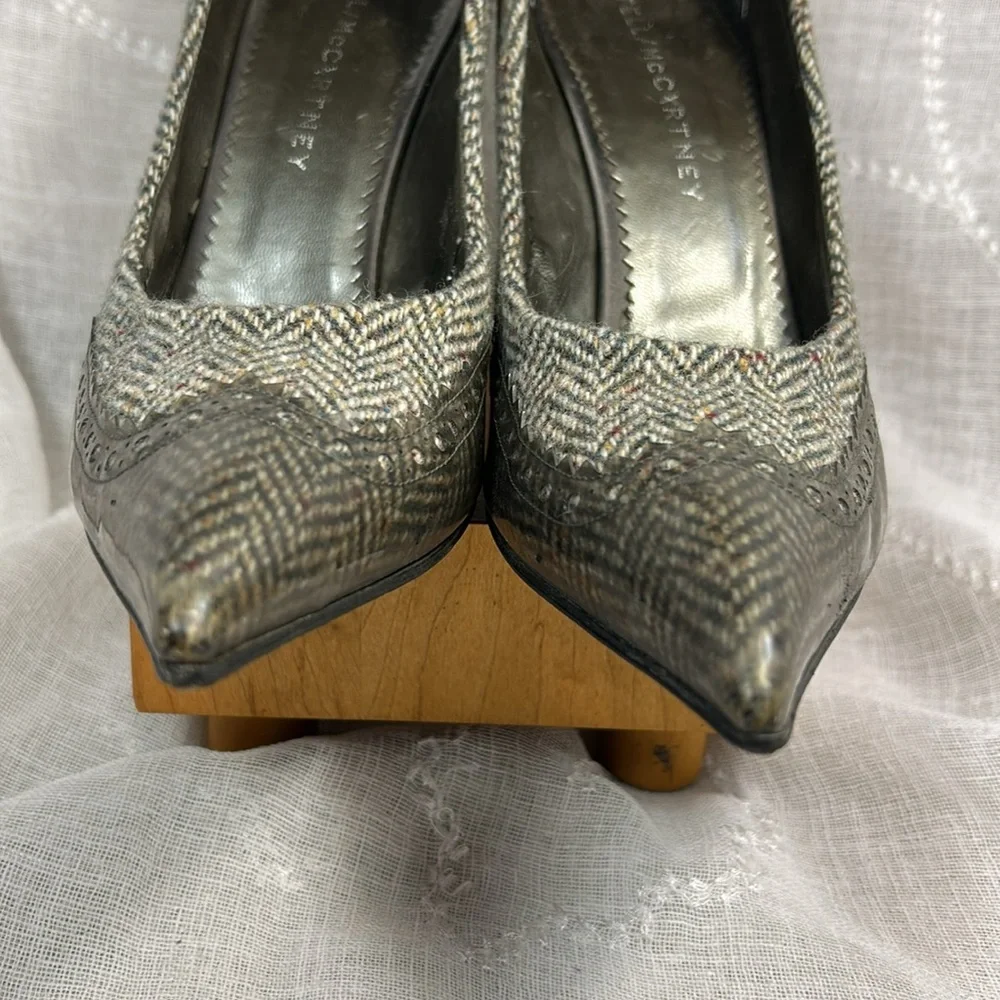 Stella Mccartney plaid classic pump heels